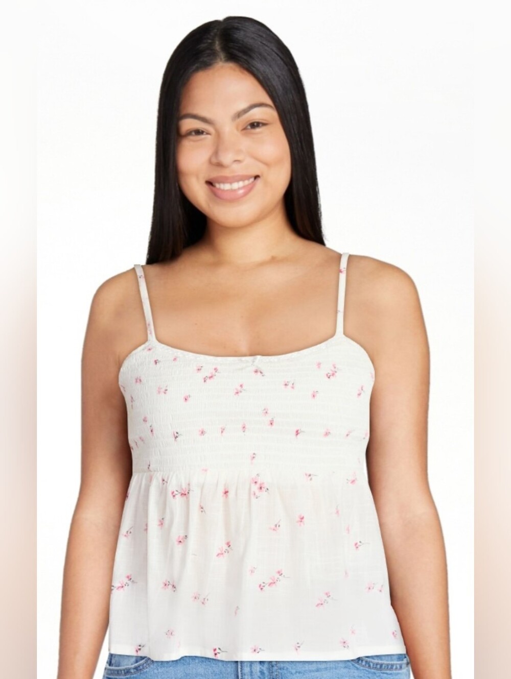 No Boundaries Smocked Baby Doll Tank Sz XXL